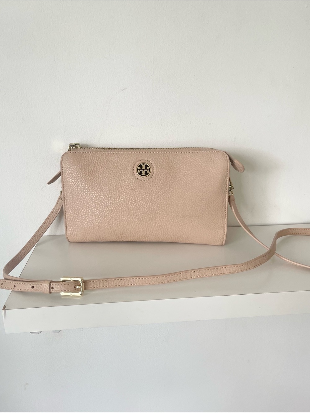 Tory Burch Pink Cream Crossbody Bag